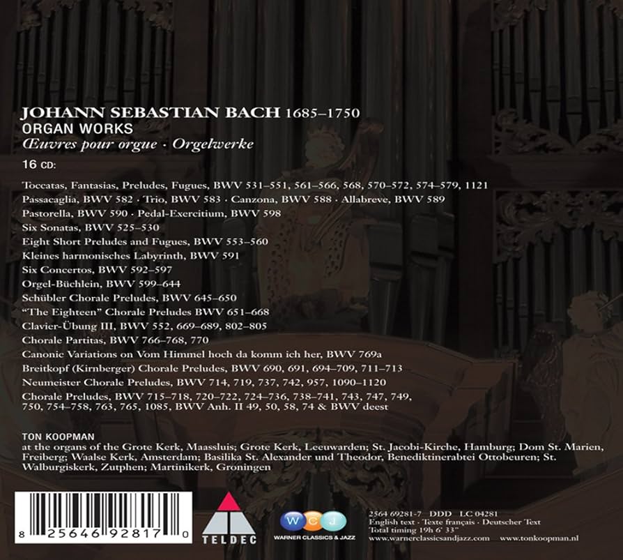 14枚組 Bach The Complete Organ Works Bach: The Complete Organ Works – Ficks Music
